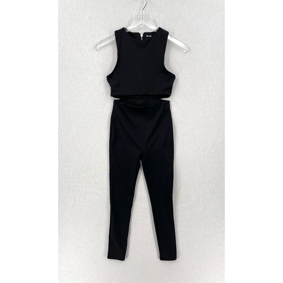 ALIX NYC Jodie Long Jumpsuit Womens XS Black Sleeveless Cut Out One Piece Racer - Picture 2 of 16